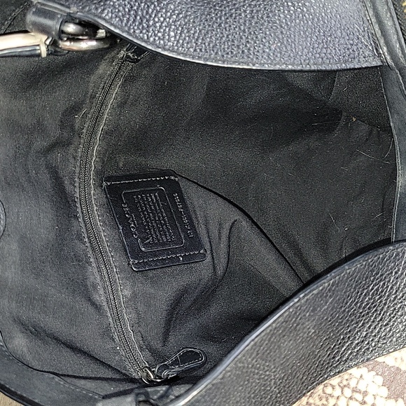 Coach Exotic Lexy Snake Black Pebble Leather Shoulder Bag F57505 - Picture 12 of 13